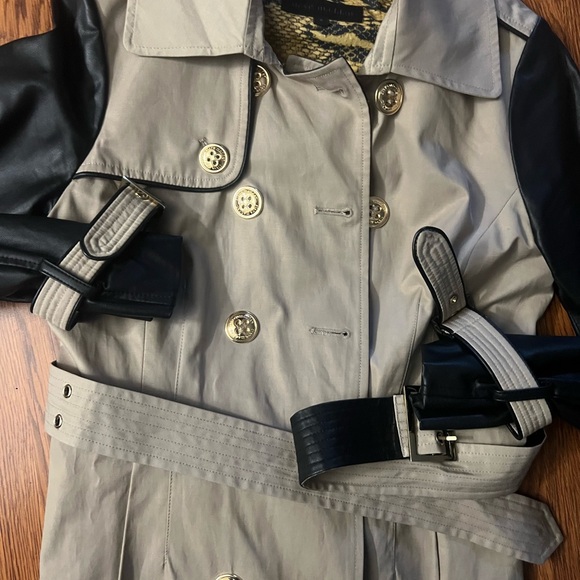 Steve Madden Faux Leather Trench Coat - Picture 3 of 5